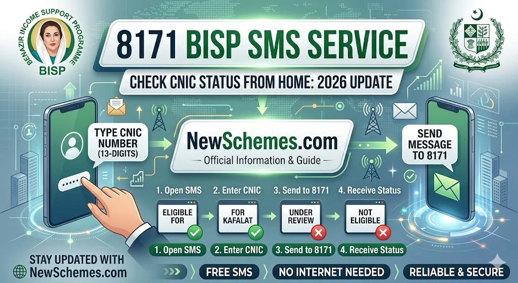 8171 BISP SMS Service: Check CNIC Status from Home 2026 Update