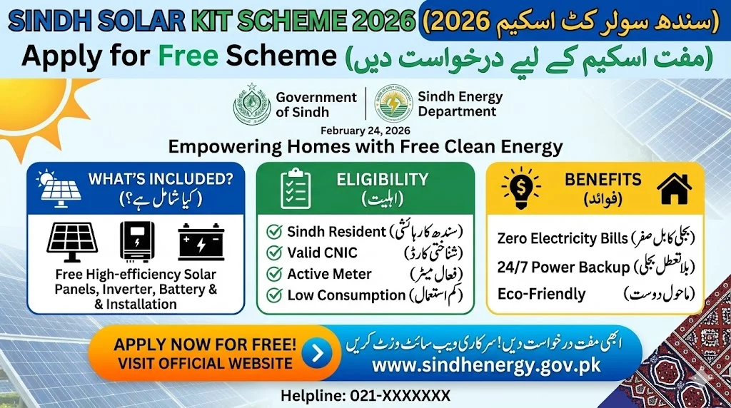 Sindh Solar Kit Scheme 2026 Apply for Free Scheme