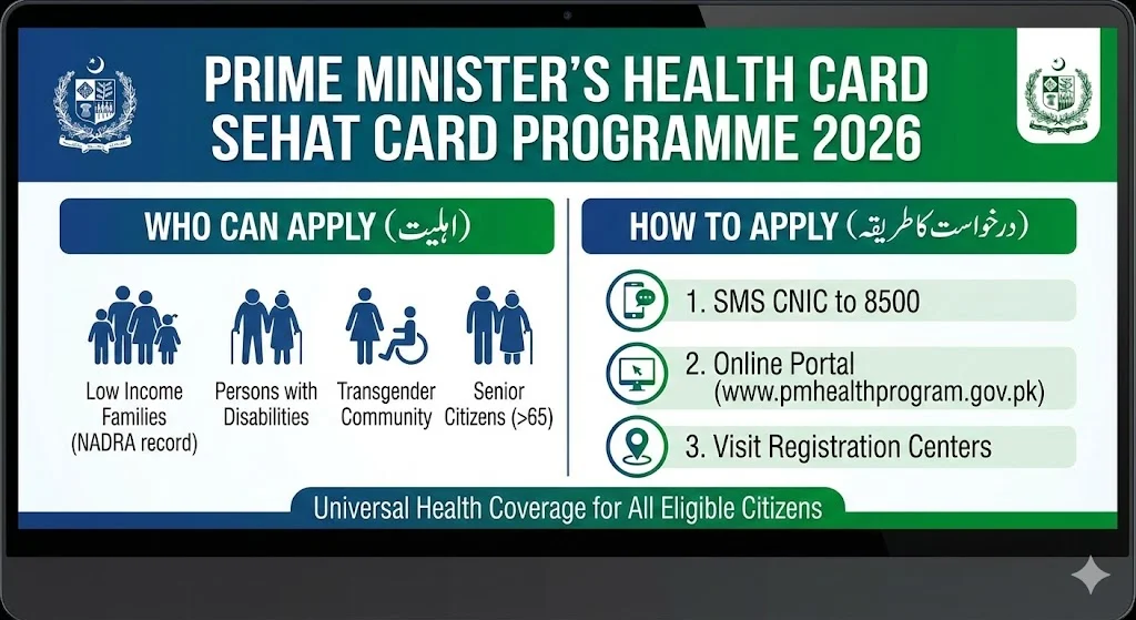 Who Can Apply And How To Apply for Prime Minister's Health Card Sehat Card Programme 2026