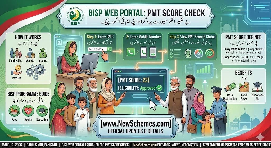 BISP Web Portal: PMT Score Check