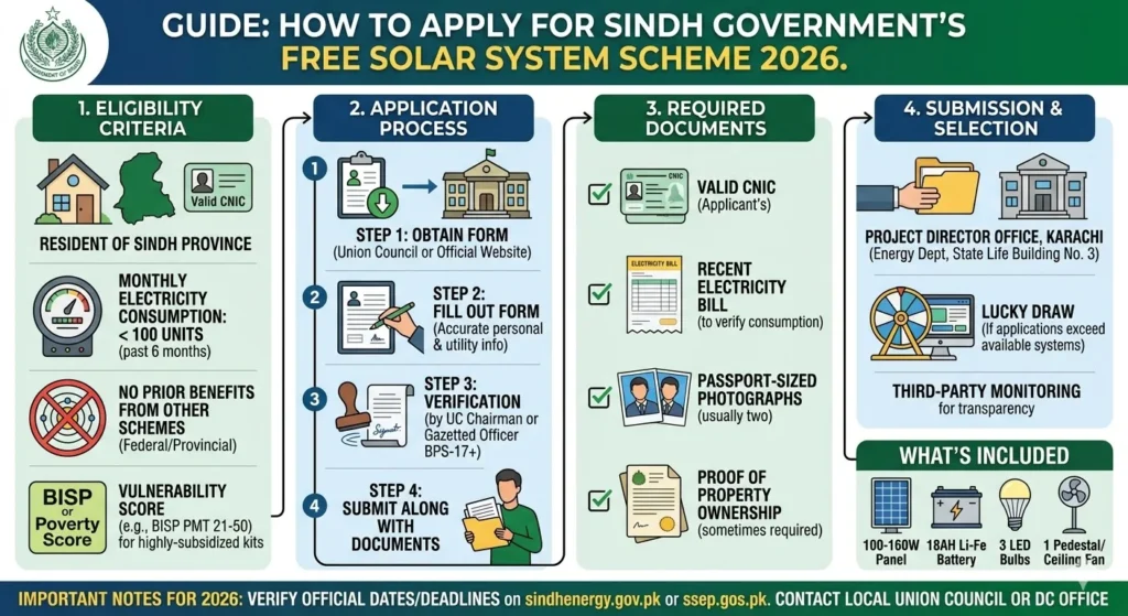 How to Apply for Sindh Government’s Free Solar System Scheme 2026