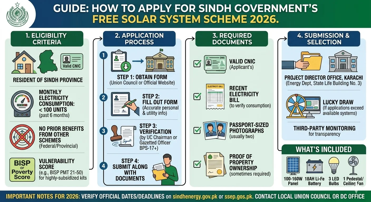 How to Apply for Sindh Government’s Free Solar System Scheme 2026