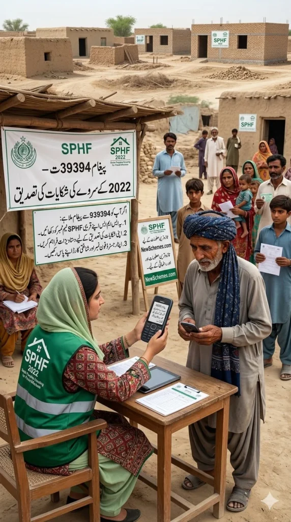 SPHF 939394 Message About 2022 Survey – Sindh Peoples Housing for Flood Affectees Complaint Verification