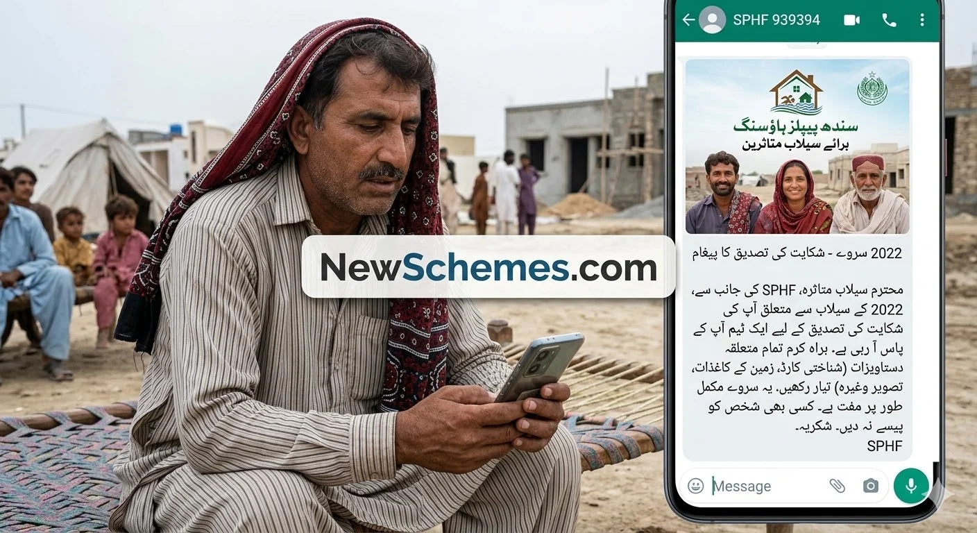 SPHF 939394 Message About 2022 Survey – Sindh Peoples Housing for Flood Affectees Complaint Verification