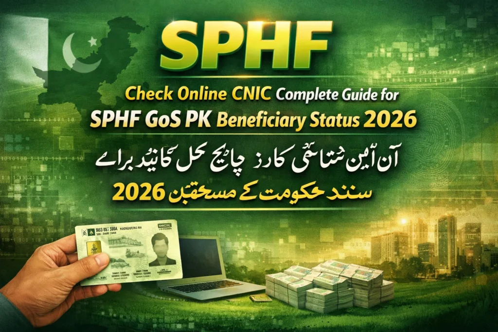 SPHF Check Online CNIC Complete Guide for SPHF GoS PK Beneficiary Status 2026