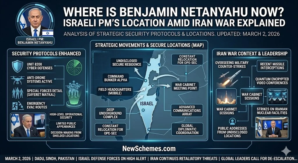 Where is Benjamin Netanyahu Now? Israeli PM’s Location Amid Iran War Explained