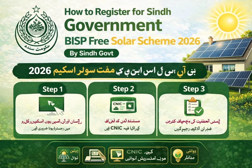 How to Register for Sindh Government BISP Free Solar Scheme 2026