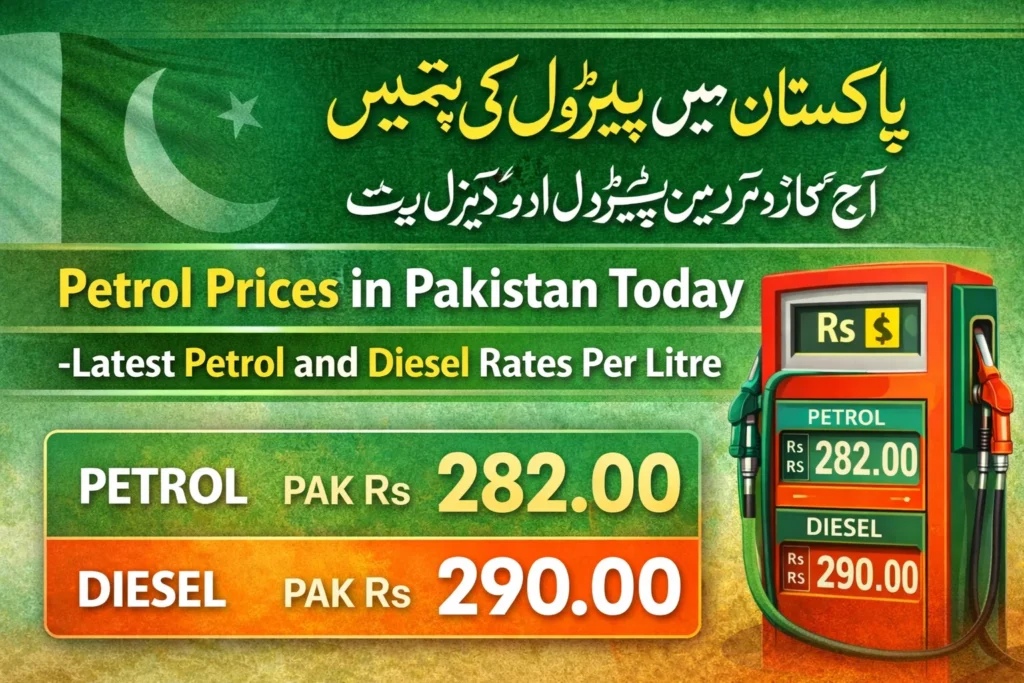 Petrol Prices in Pakistan Today-Latest Petrol and Diesel Rates Per Litre