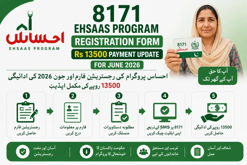 8171 Ehsaas Program Registration Form Rs 13500 Payment Update for June 2026