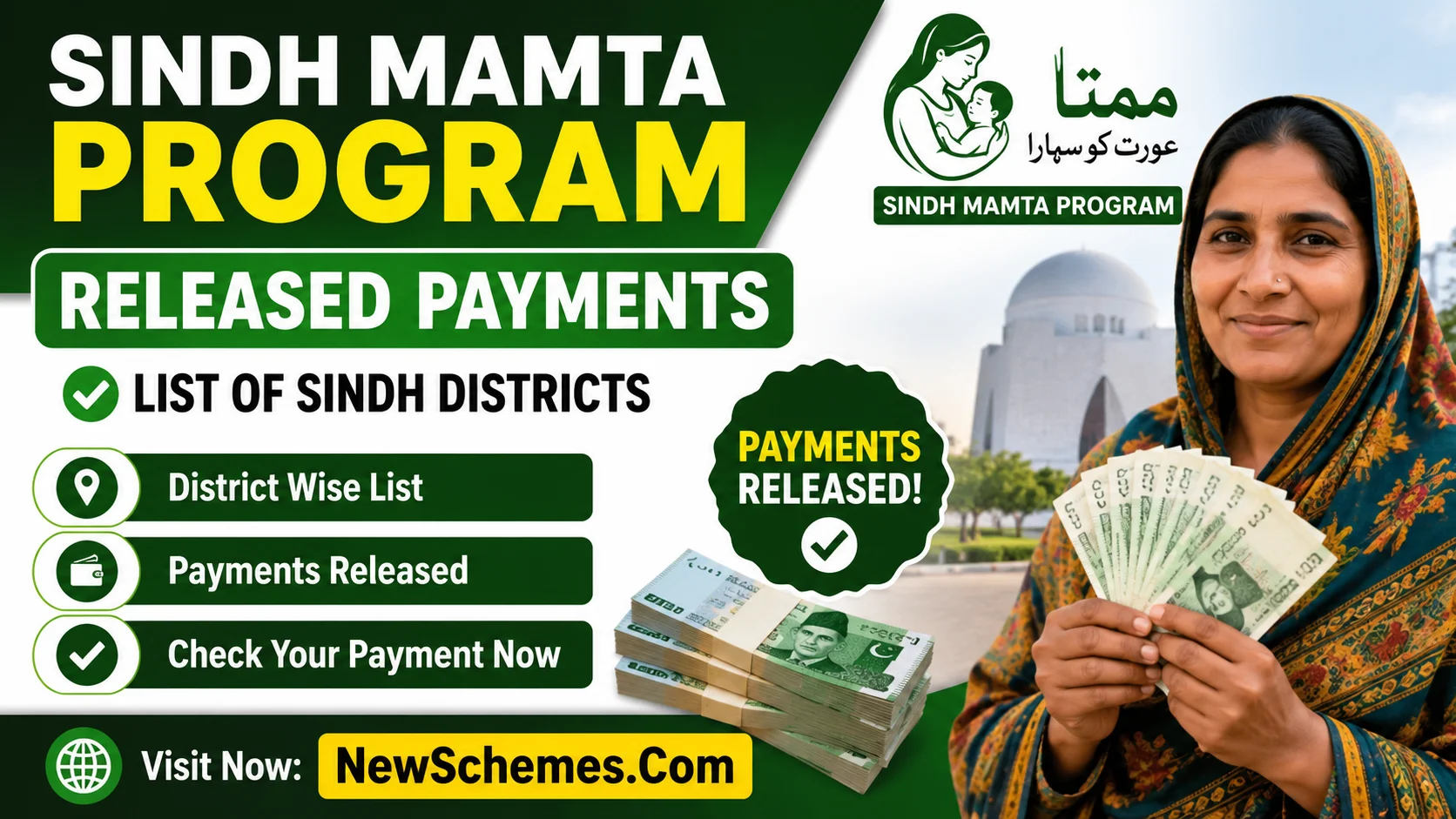 Sindh Mamta Program Released Payments – List of Sindh Districts