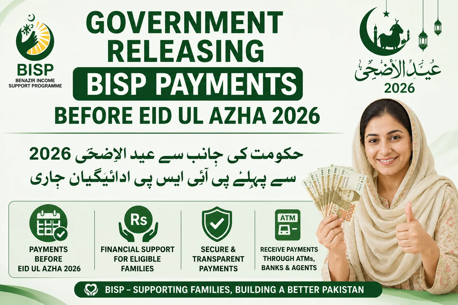 Government Releasing BISP Payments Before Eid ul Azha 2026