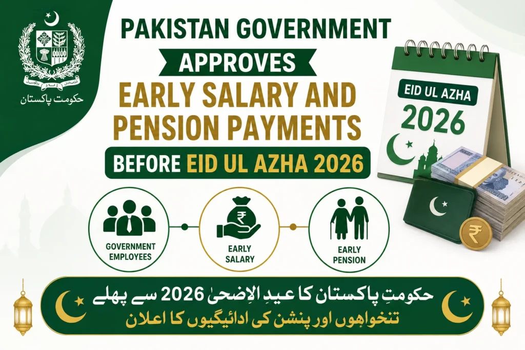 Pakistan Government Approves Early Salary and Pension Payments Before Eid ul Azha 2026