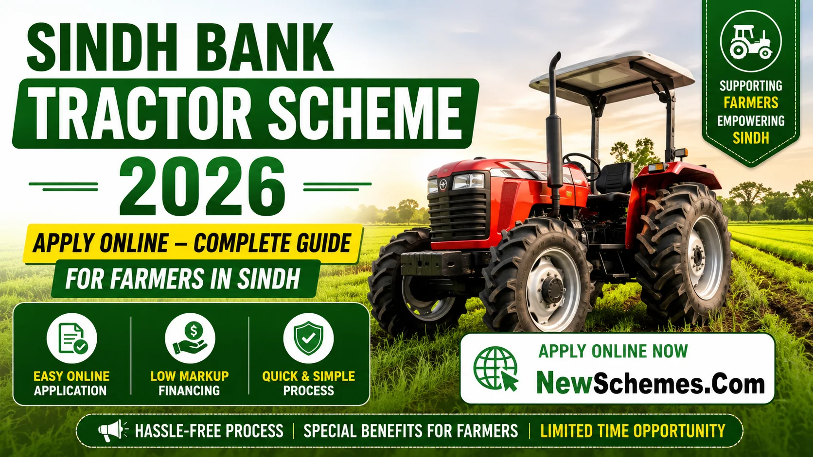 Sindh Bank Tractor Scheme 2026 Apply Online – Complete Guide for Farmers in Sindh