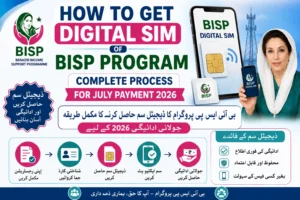 How To Get Digital Sim of BISP Program Complete Process For July Payment 2026